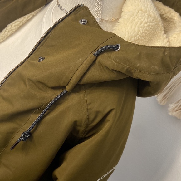 Columbia South Canyon coat faux Sherpa lining womens olive green jacket large - Picture 9 of 16